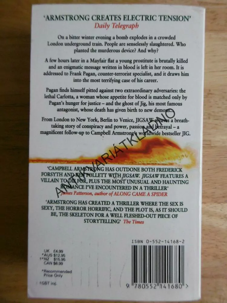 JIGSAW, CAMPBELL ARMSTRONG, ANGLICKY, **an