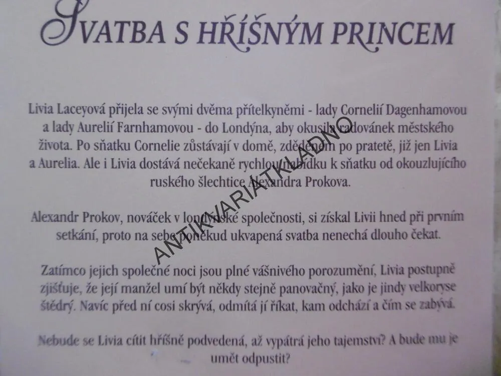 SVATBA S HŘÍŠNÝM PRINCEM, JANE FEATHEROVÁ, **an