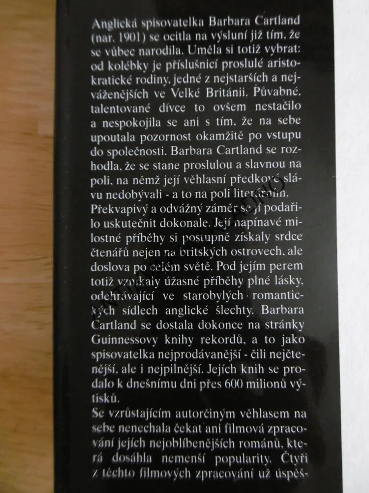 LUPIČ SRDCÍ, BARBARA CARTLAND, CARTLANDOVÁ, **an