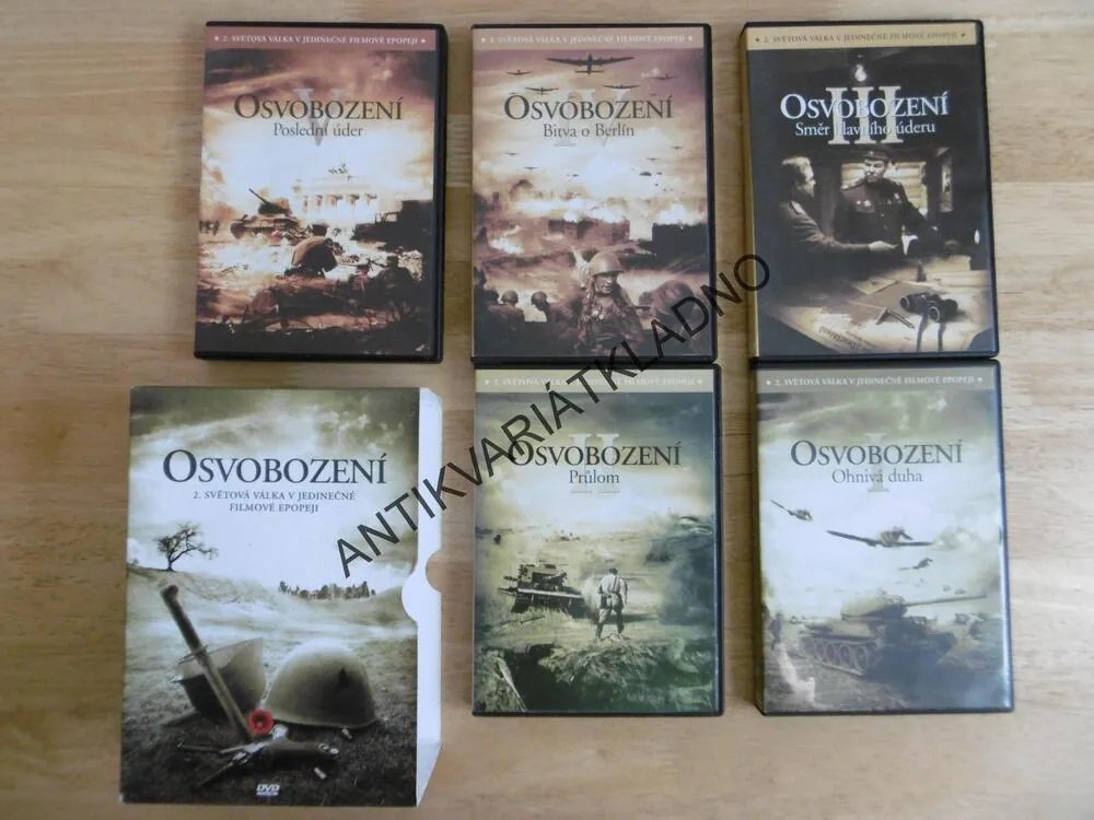 OSVOBOZENÍ 1-5,DVD FILM 2.SVĚT.VÁLKA, bez kartonového obalu