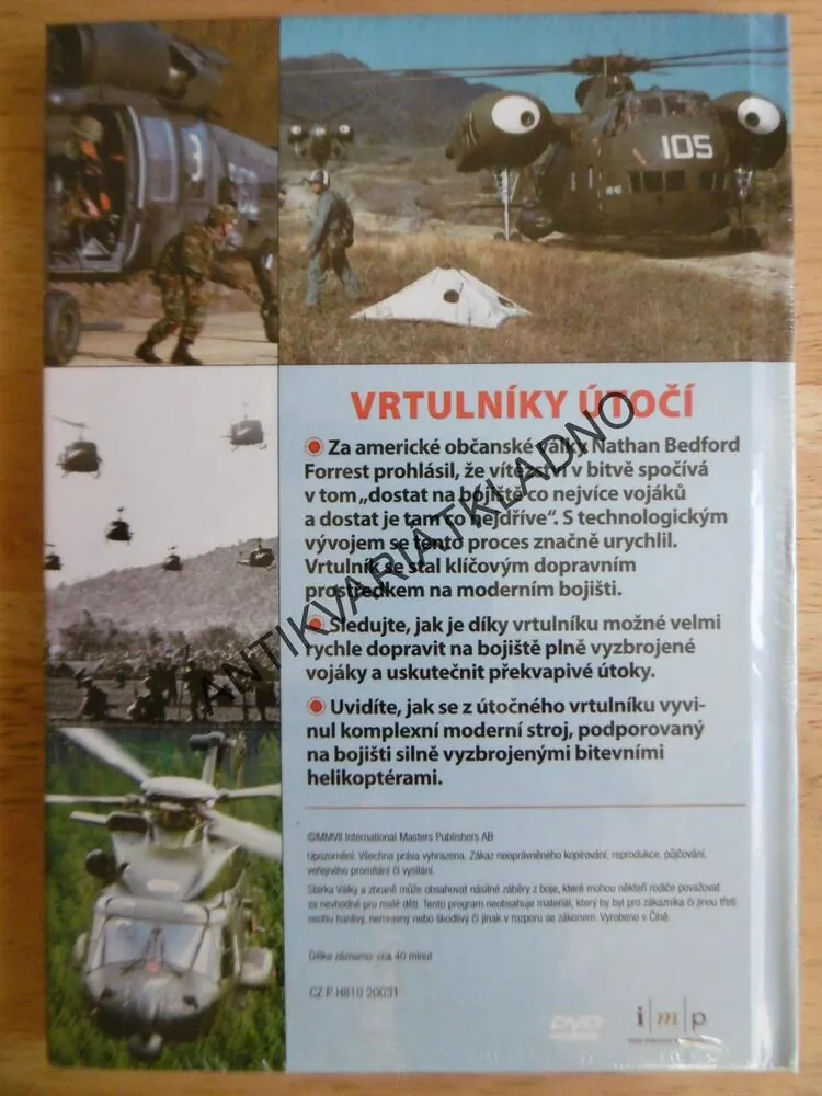 VRTULNÍKY ÚTOČÍ, DOKUMENT DVD FILM,