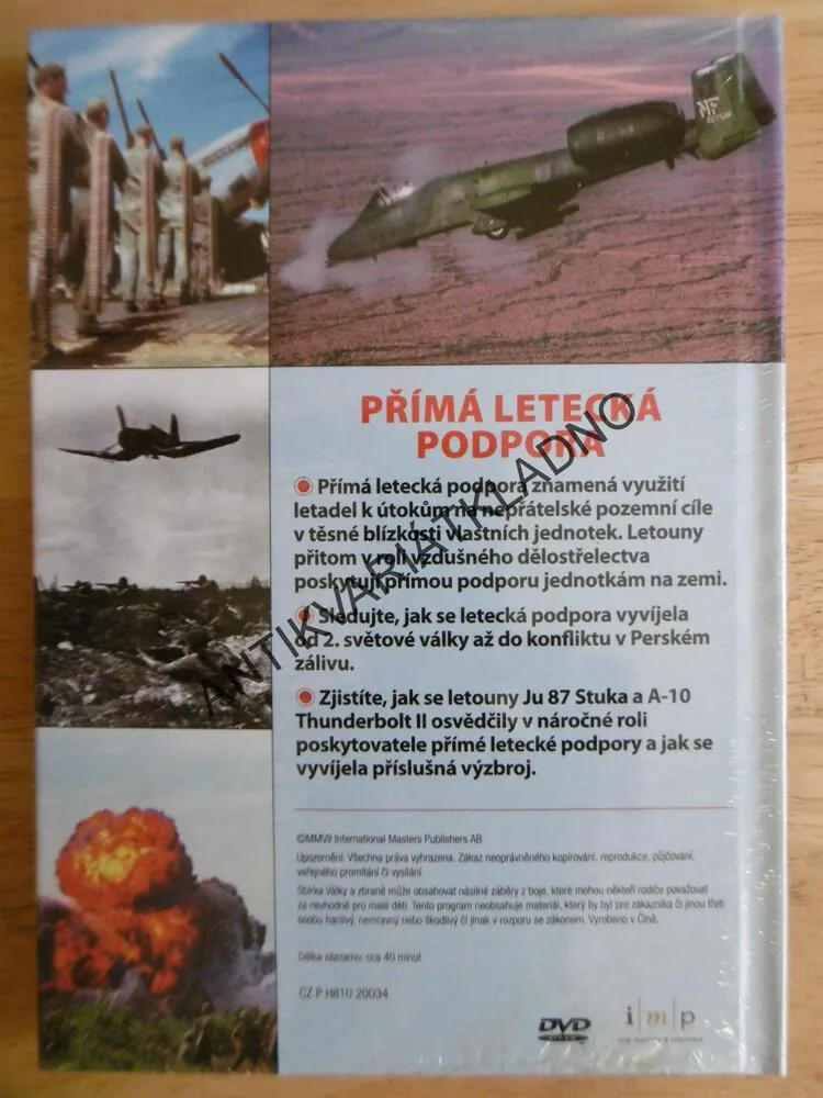 PŘÍMÁ LETECKÁ PODPORA, DOKUMENT DVD FILM,