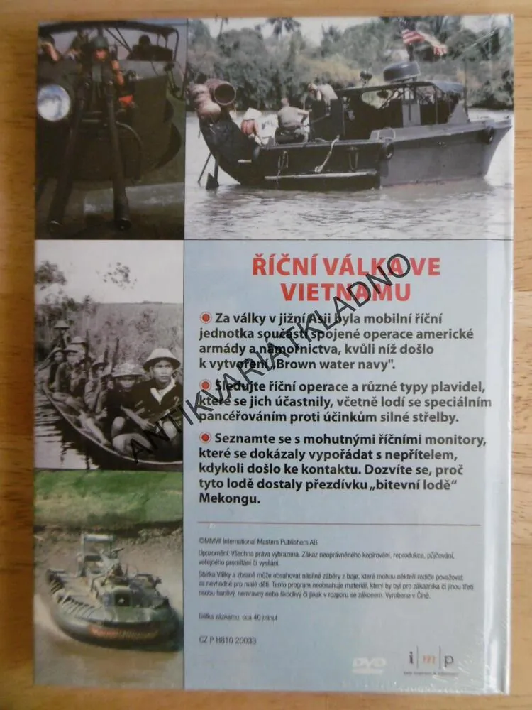 ŘÍČNÍ VÁLKA VE VIETNAMU, DOKUMENT DVD FILM,