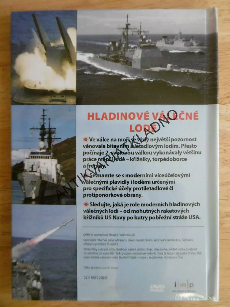 HLADINOVÉ VÁLEČNÉ LODĚ, DOKUMENT DVD FILM,