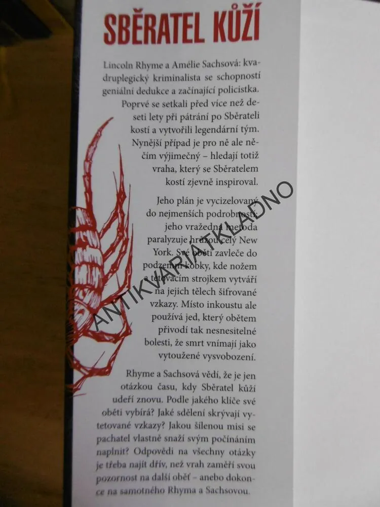 SBĚRATEL KŮŽÍ, JEFFERY DEAVER, **an