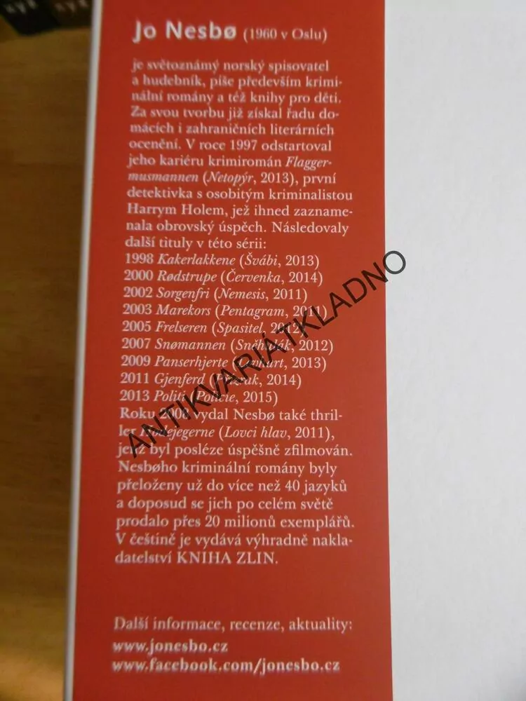 ČERVENKA, JO NESBO, **an