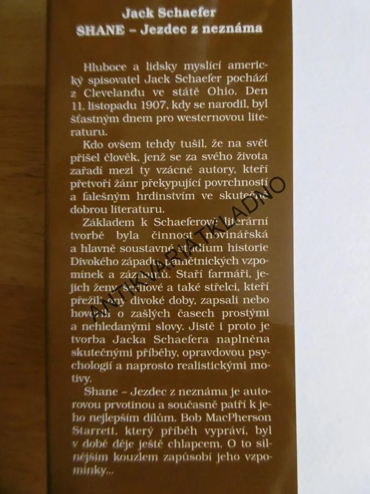 SHANE A DALŠÍ PŘÍBĚHY, JACK SCHAEFER,GUSTAV KRUM, **an