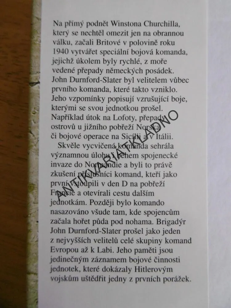 TŘETÍ KOMANDO, JOHN DURNFORD-SLATER, **an
