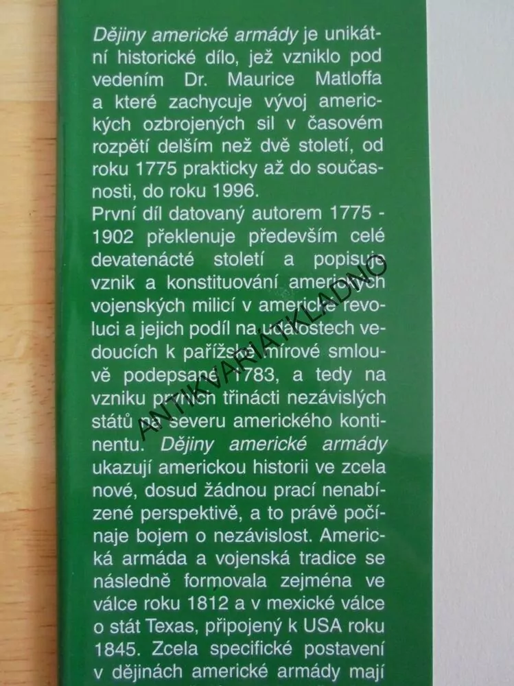 DĚJINY AMERICKÉ ARMÁDY, MAURICE MATLOFF, VÁLKA, **an