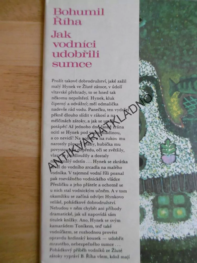JAK VODNÍCI UDOBŘILI SUMCE, BOHUMIL ŘÍHA, KUDLÁČEK,1981, **an