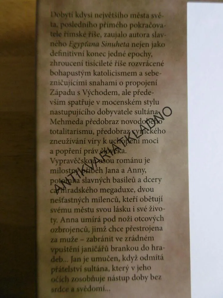 PÁD CAŘIHRADU, MIKA WALTARI, **an