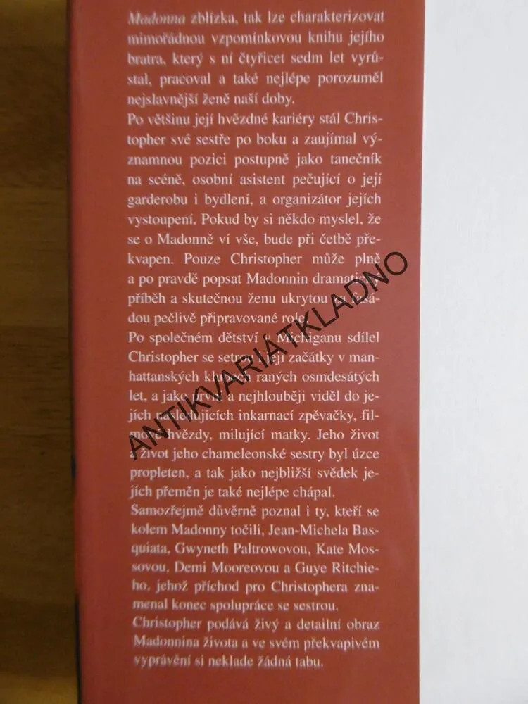 ŽIVOT S MADONNOU, CHRISTOPHER CICCIONE, WENDY LEIGH, **an