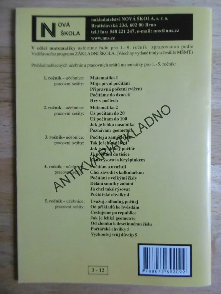 JAK JSEM DOBRÝ POČTÁŘ, SLOVNÍ ÚLOHY PRO 3. ROČNÍK, 