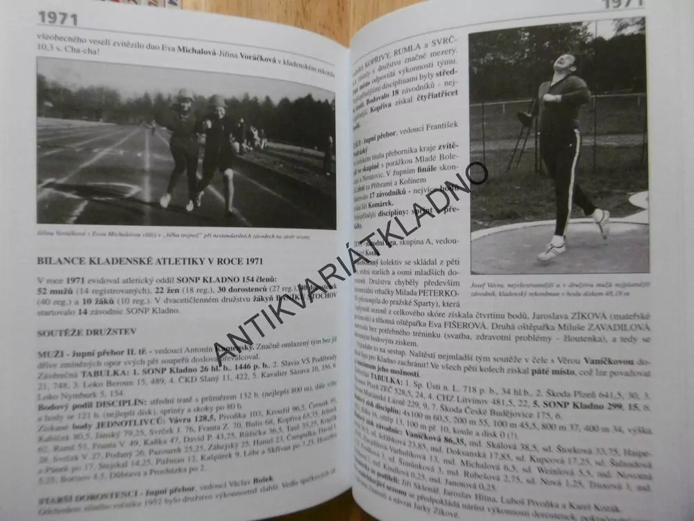 DRUHÉ PŮLSTOLETÍ KLADENSKÉ ATLETIKY 2.,  190-1971, KAREL KOZÁK, SPORT, KLADNO, **an
