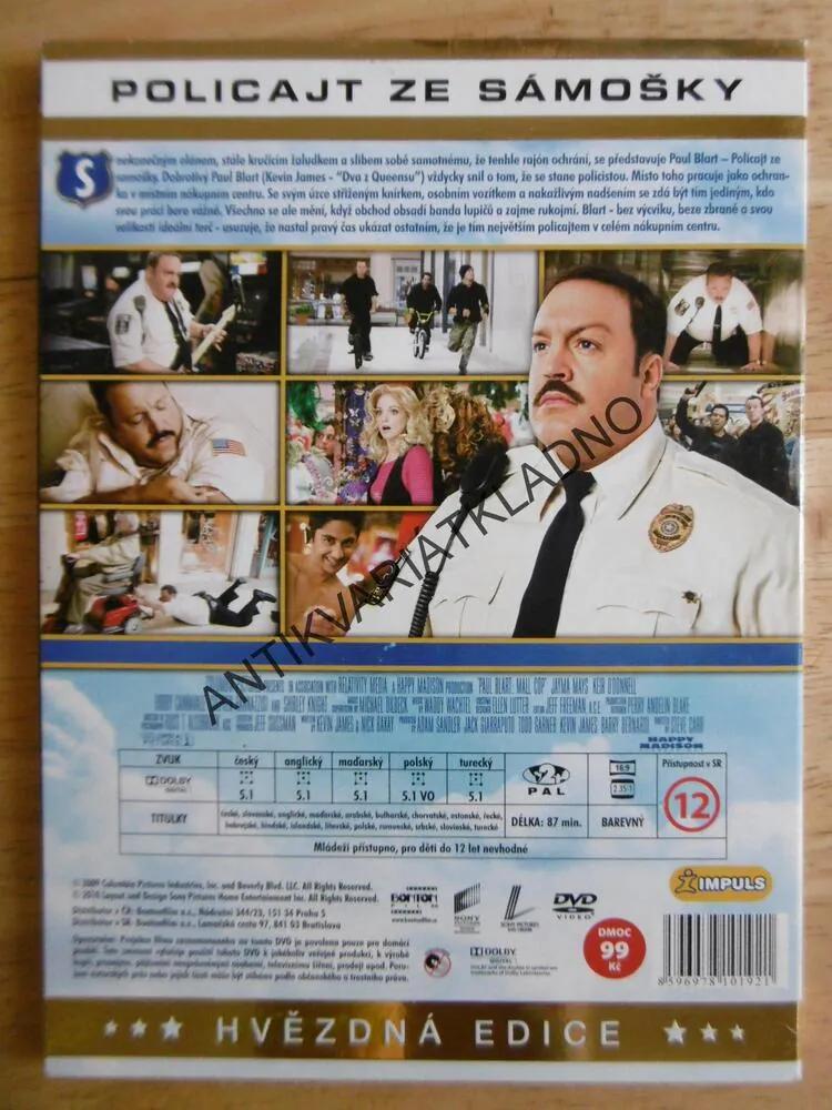 POLICAJT ZE SAMOŠKY, KEVIN JAMES, PAUL BLART, DVD FILM