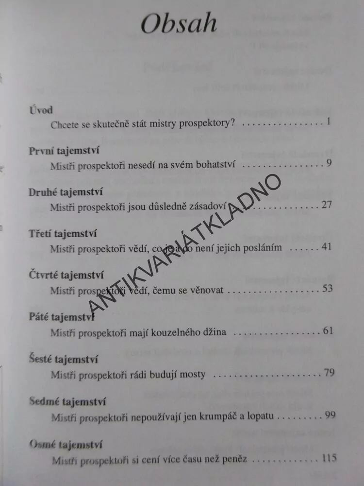 17 TAJEMSTVÍ MISTRŮ PROSPEKTORŮ, JOHN KALENCH