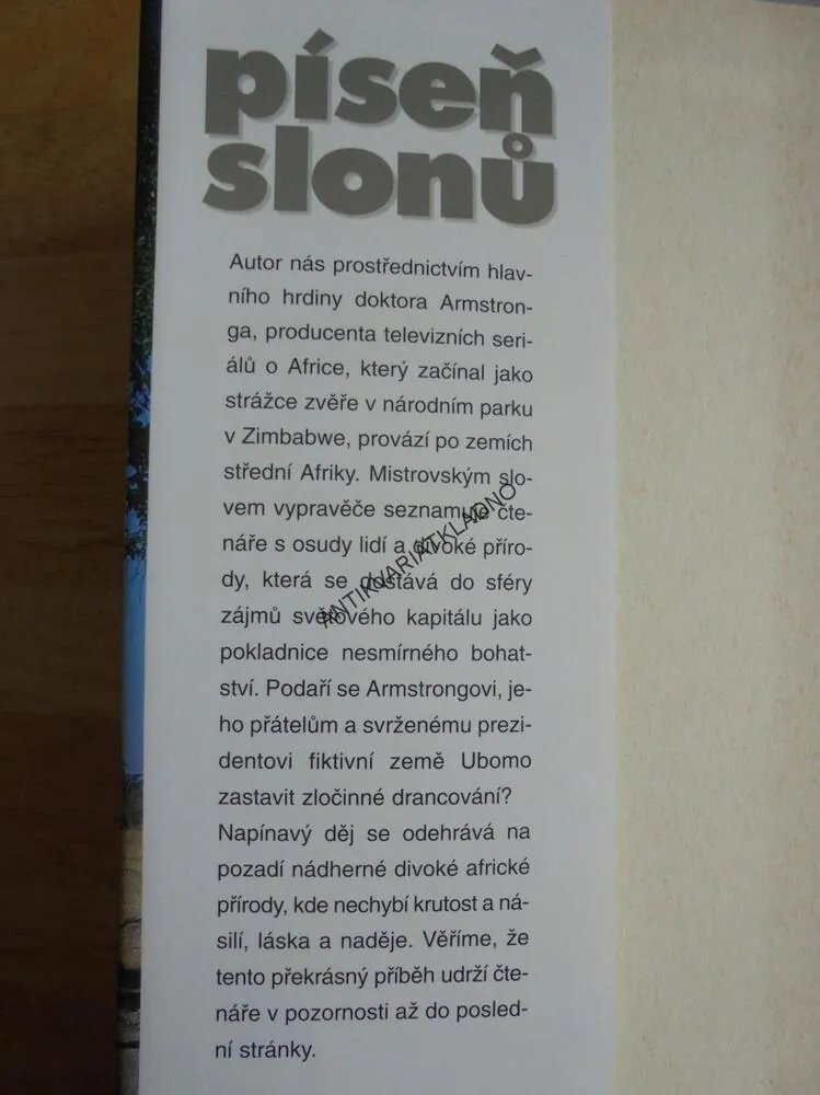PÍSEŇ SLONŮ , WILBUR SMITH, **an