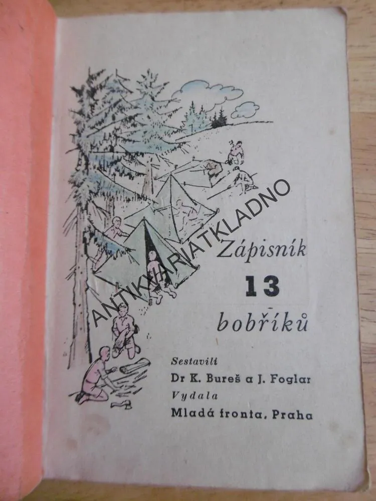 ZÁPISNÍK 13 BOBŘÍKŮ, JUNÁK , SKAUT,