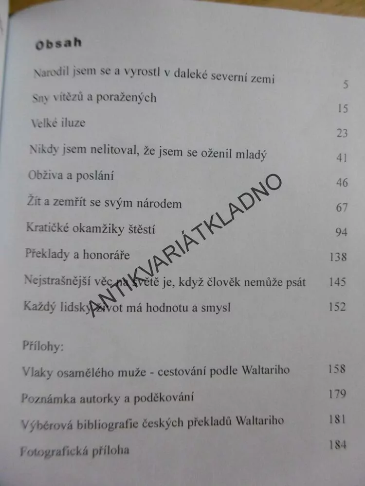 FIN MIKA WALTARI, MARKÉTA HEJKALOVÁ, **an