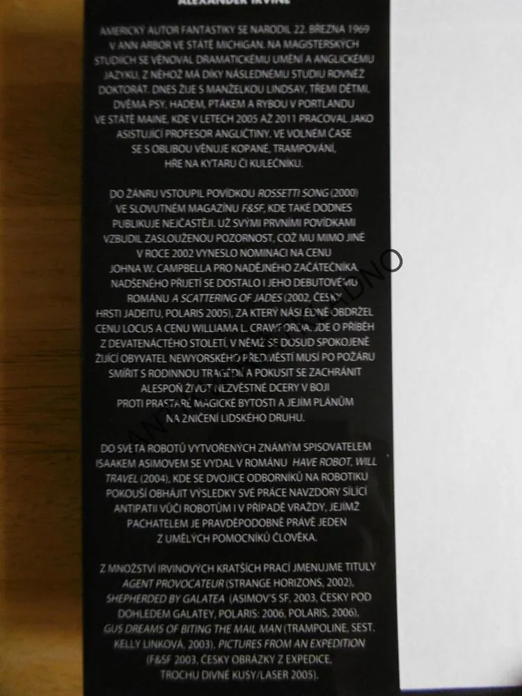 ÚSVIT PLANETY OPIC, ALEX IRVINE, **an