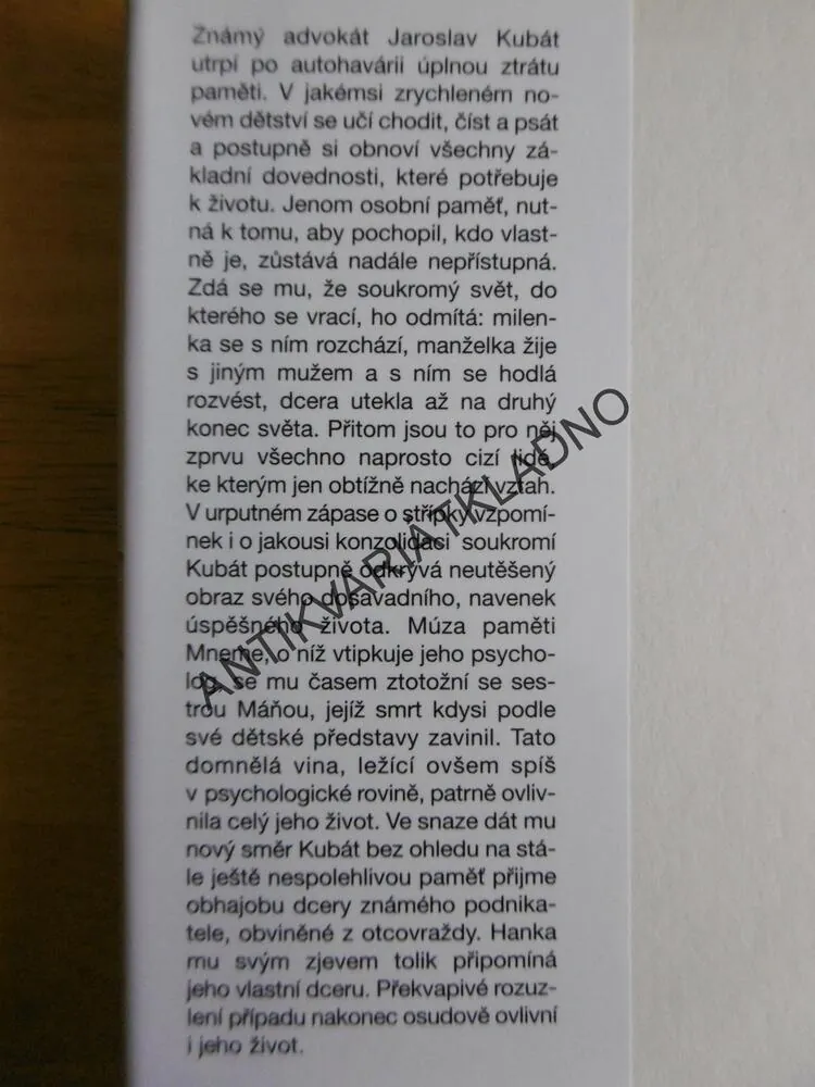 SESTRA MNEME, JAROSLAV KŘÍŽ, **an