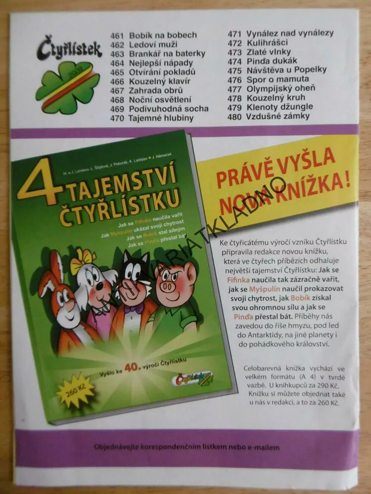 ČTYŘLÍSTEK 468 - NOČNÍ OSVĚTLENÍ