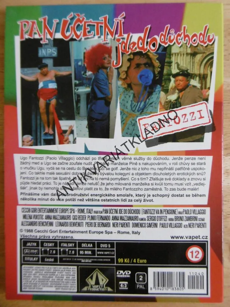 PAN ÚČETNÍ JDE DO DŮCHODU, FANTOZZI, DVD FILM