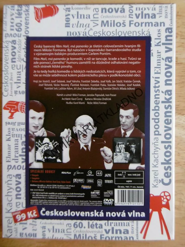 HOŘÍ MÁ PANENKO, DVD FILM