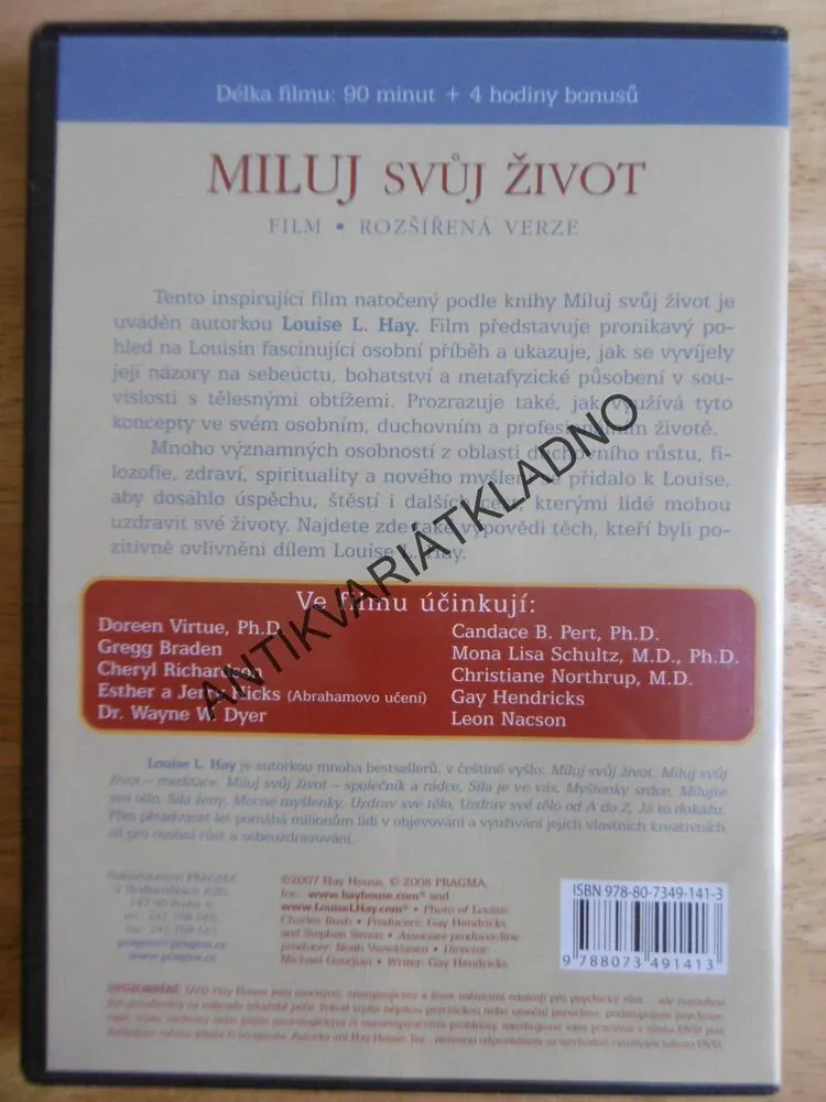 MILUJ SVŮJ ŽIVOT, LOUISE HAY, DVD FILM
