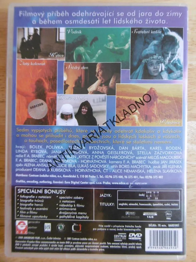 KYTICE, KAREL JAROMÍR ERBEN, DVD FILM