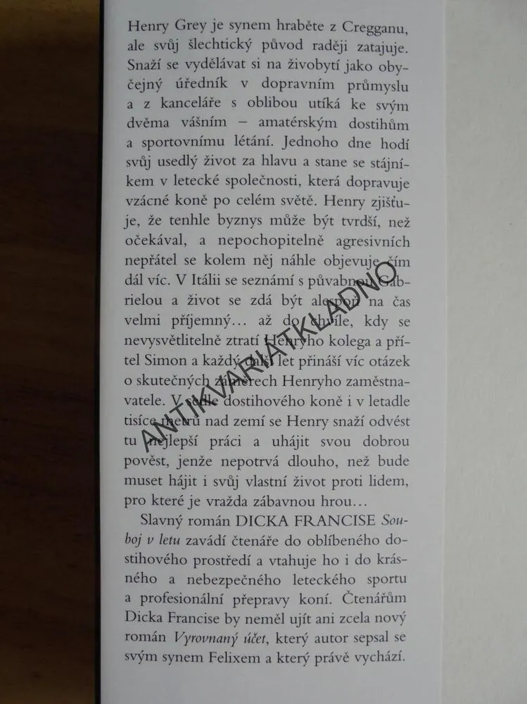 SOUBOJ V LETU, DICK FRANCIS, **an
