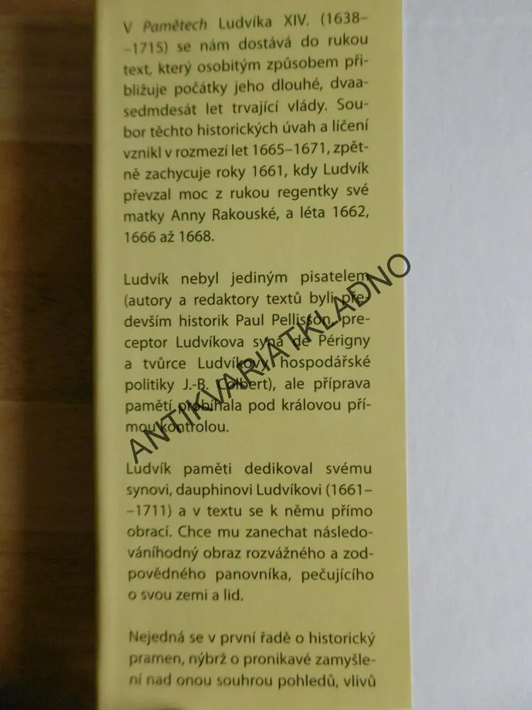 LUDVÍK XIV. PAMĚTI KRÁLE SLUNCE, MARTIN POKORNÝ, **an
