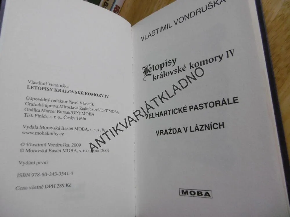 VELHARTICKÉ PASTORÁLE, VRAŽDA V LÁZNÍCH, VLASTIMIL VONDRUŠKA, **an
