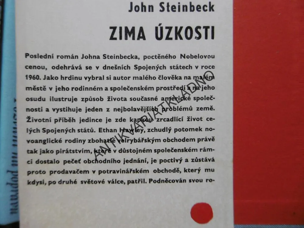 ZIMA ÚZKOSTI, JOHN STEINBECK, 1965