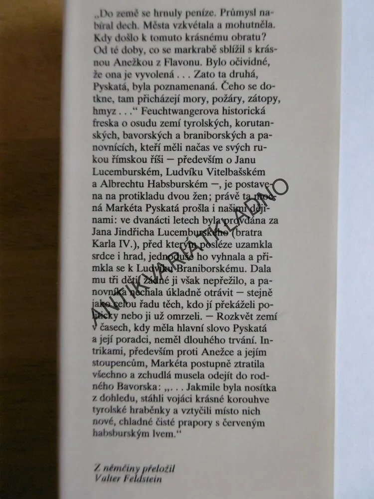 OŠKLIVÁ VÉVODKYNĚ MARKÉTA PYSKATÁ, LION FEUCHTWANGER, **an