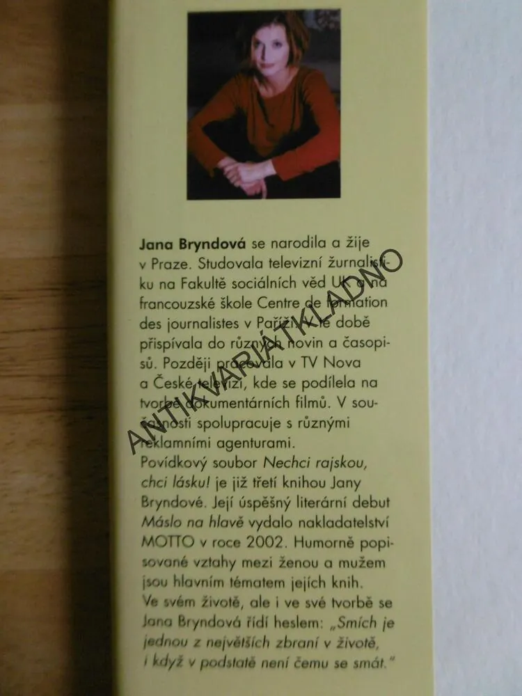 NECHCI RAJSKOU, CHCI LÁSKU! JANA BRYNDOVÁ, **an