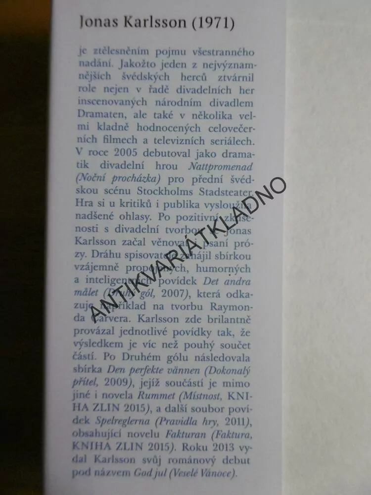 FAKTURA, JONAS KARLSSON, **an