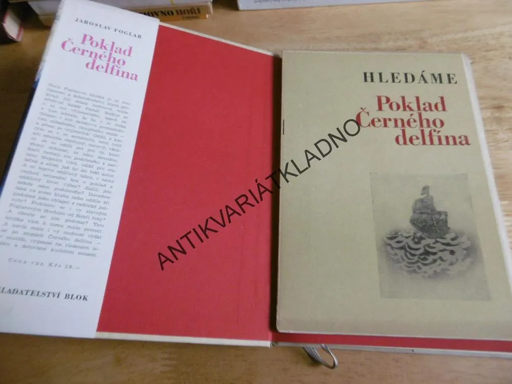 POKLAD ČERNÉHO DELFÍNA, JAROSLAV FOGLAR, 1966, VČETNĚ PŘÍLOHY