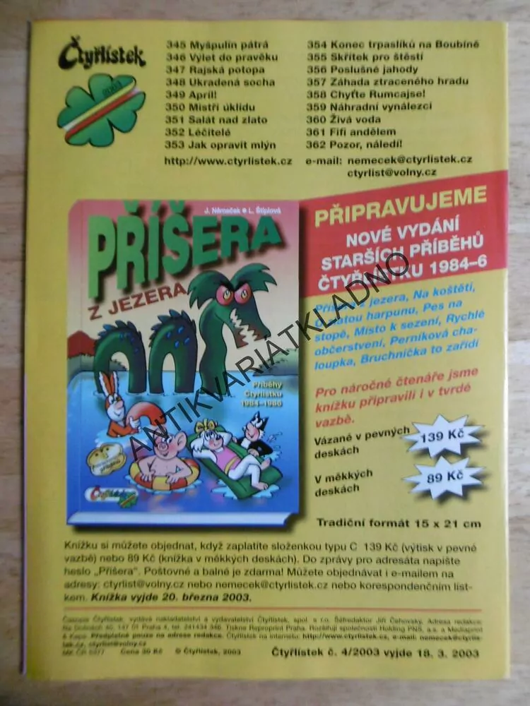 ČTYŘLÍSTEK 347 - RAJSKÁ POTOPA