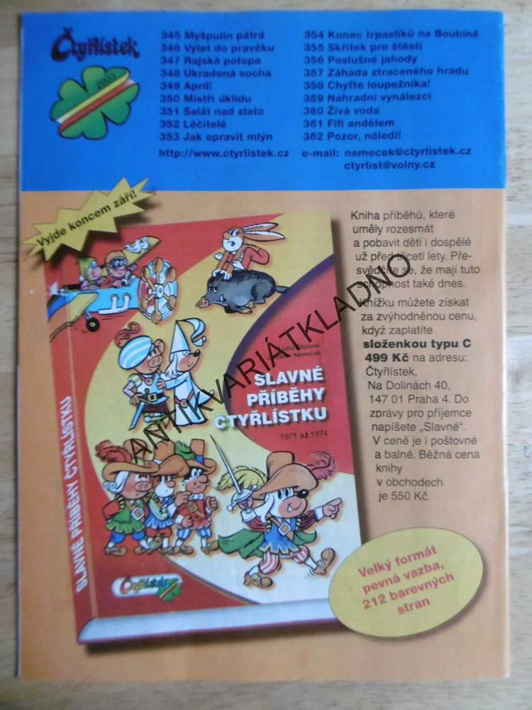 ČTYŘLÍSTEK 357 - ZÁHADA ZTRACENÉHO HRADU