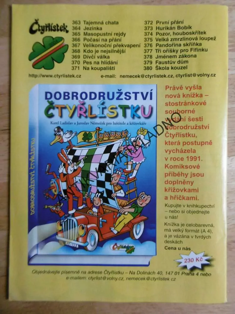 ČTYŘLÍSTEK 370 - PES NA HLÍDÁNÍ