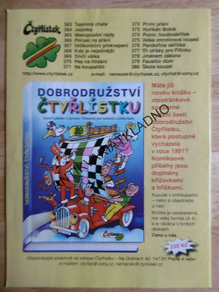 ČTYŘLÍSTEK 371 - NA KOUPALIŠTI