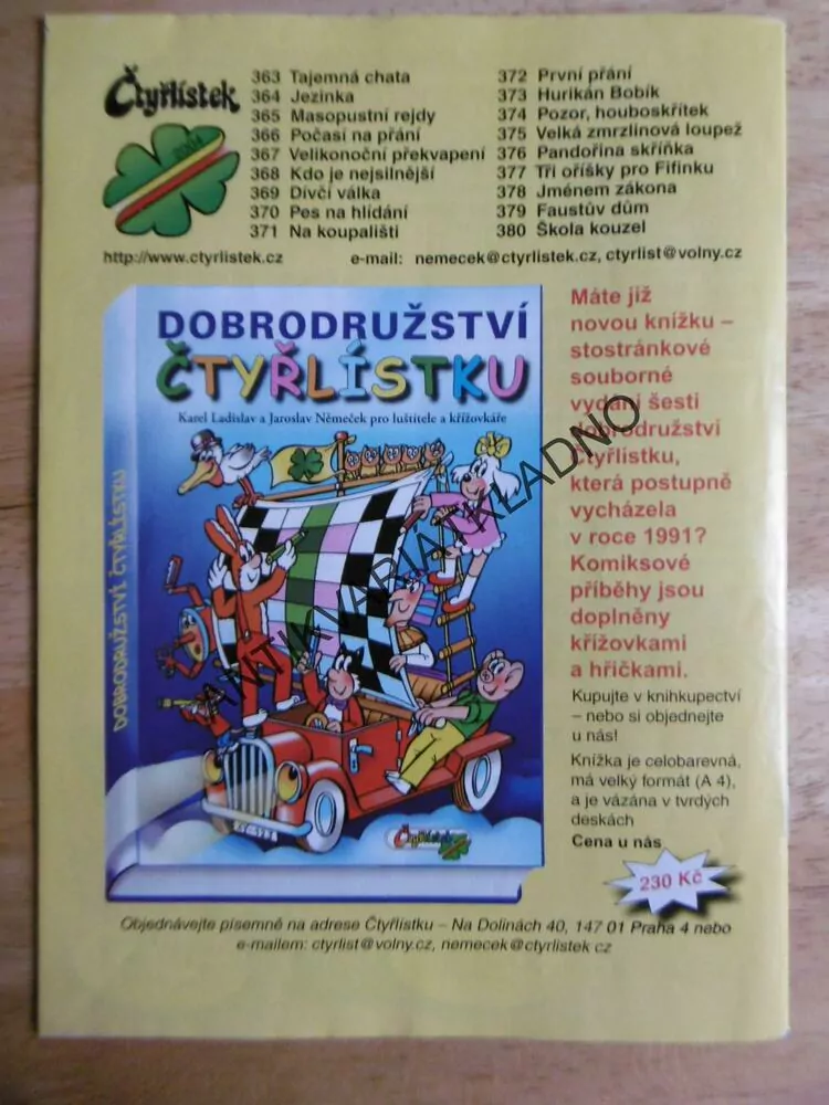 ČTYŘLÍSTEK 372 - PRVNÍ PŘÁNÍ...