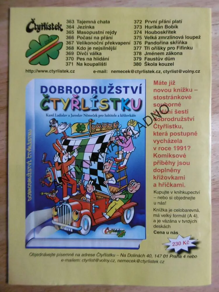 ČTYŘLÍSTEK 373 - HURIKÁN BOBÍK
