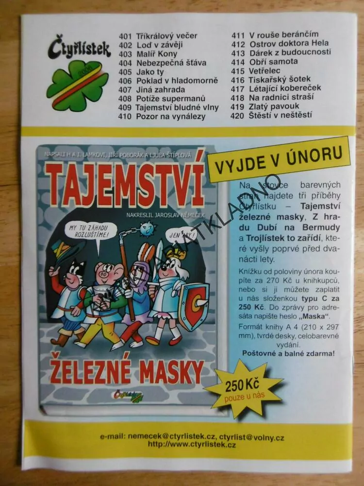 ČTYŘLÍSTEK 402 - LOĎ V ZÁVĚJI