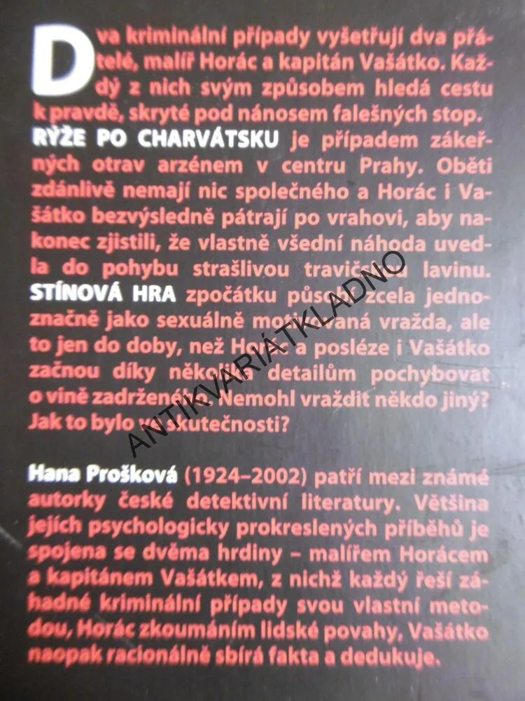RÝŽE PO CHARVÁTSKU, STÍNOVÁ HRA, HANA PROŠKOVÁ, **an