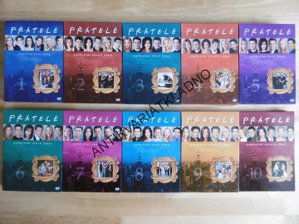 PŘÁTELÉ, KOMPLETNÍ SÉRIE SERIÁLU, 1-10 ŘADA,39 DVD FILM