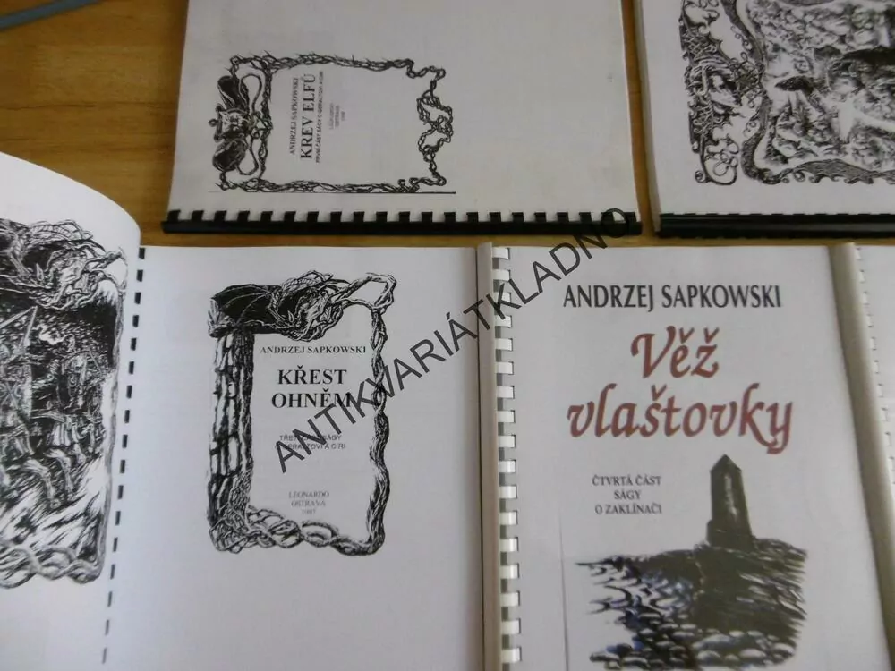 ANDRZEJ SAPKOWSKI, FOTOREPRINT, ZAKLÍNAČ 3-5.DÍL, KREV ELFŮ, ČAS OPOVRŽENÍ