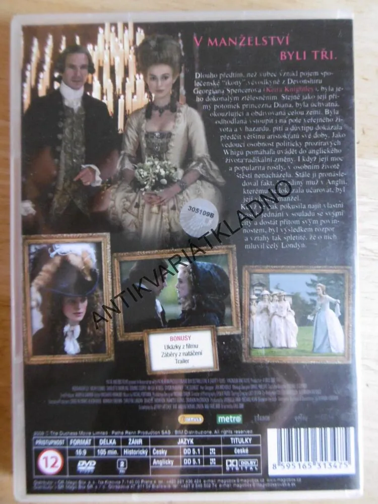 VÉVODKYNĚ, KEIRA KNIGHTLEY, COOPER, DVD FILM 