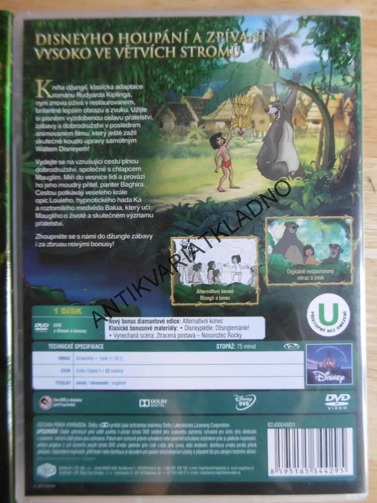 KNIHA DŽUNGLÍ, DVD FILM 